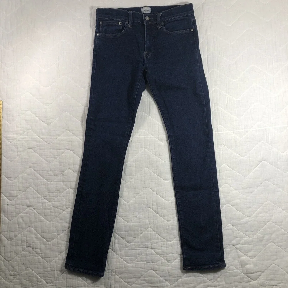 J Crew Jeans Men's Size 30 x 32‎ Denim Blue 250 Skinny Kurabo Japanese (30x29.5)